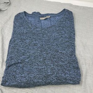 Joan Vass studio women’s medium blue 3/4 sleeve top